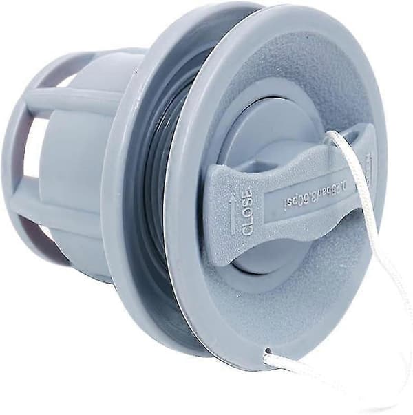 Kajakk 8 tenner luftventil PVC båtventil luftgassventilhette erstatning oppblåsbar ventil erstatning for kajakk kano oppblåsbar båt jolle (grå) (1 stk)