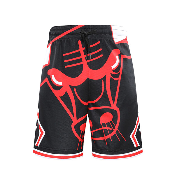 Nba Retro Basketballshorts Unisex sportshorts student bulls black S