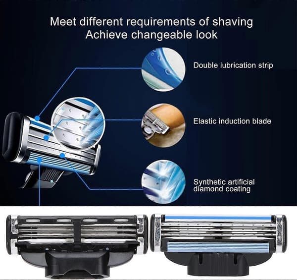 Herre barberblade, 16 udskiftningsblade til 3-bladede herre vådbarbermaskiner