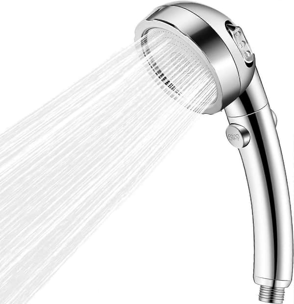 Dusjhode, Dusjhode Høyt Trykk Eco Dusj SPA Dusj på Bad, Massasje Spray Hånddusj 3 Moduser Vannbesparende og Strømbryter