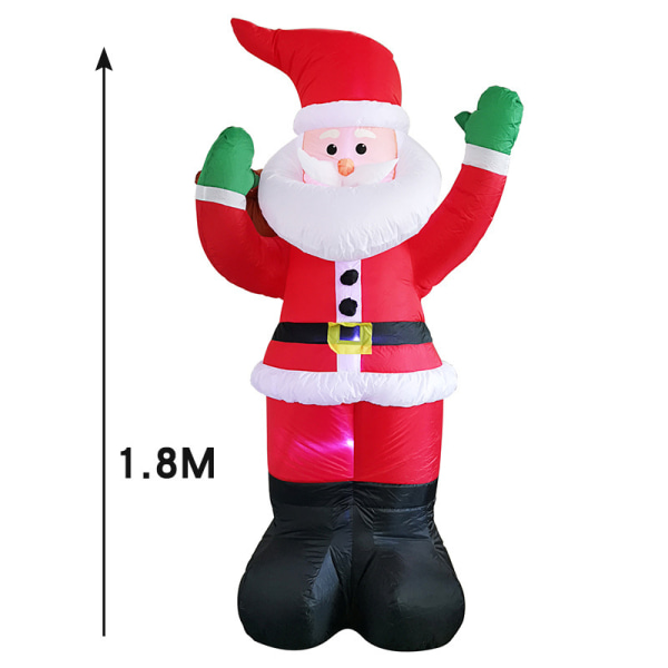 Jul oppblåsbar snømann Santa Claus gårdsdekorasjoner style 6 1.8m UK
