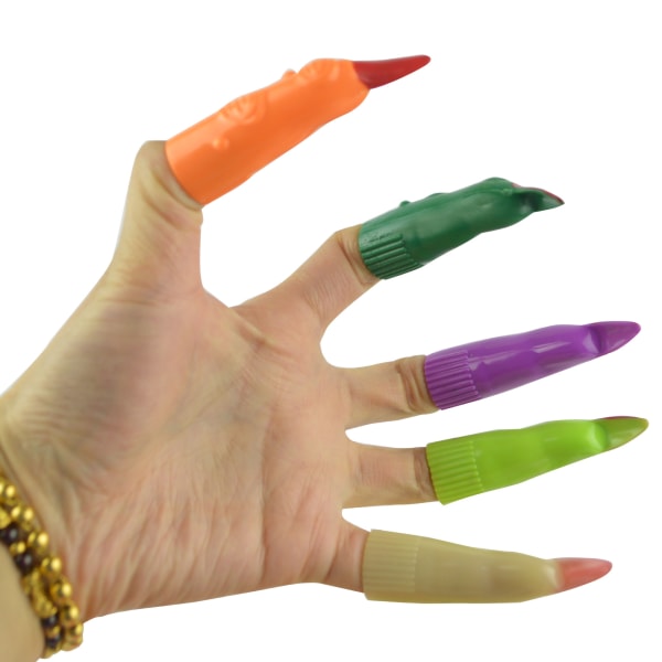 20st blandade färger Halloween häxfingrar, Martian häxfinger