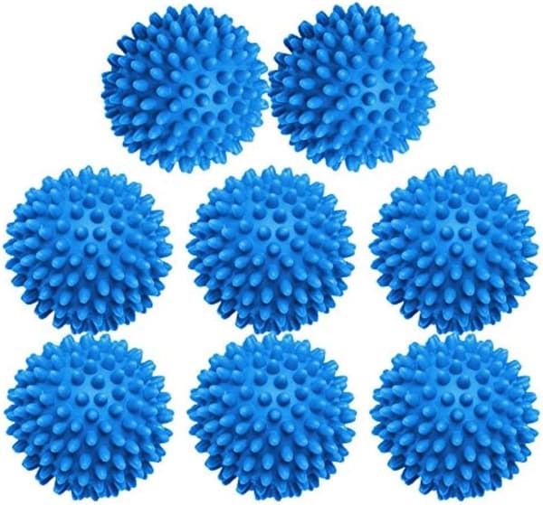 Blå torrboll 8 delar - Giftfri återanvändbar torrboll; ca 6,9 cm (2,7 tum)