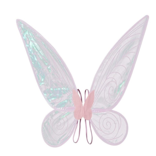 Shiny Fairy Wings Vuxen Transparent Wings Halloween kostym pink