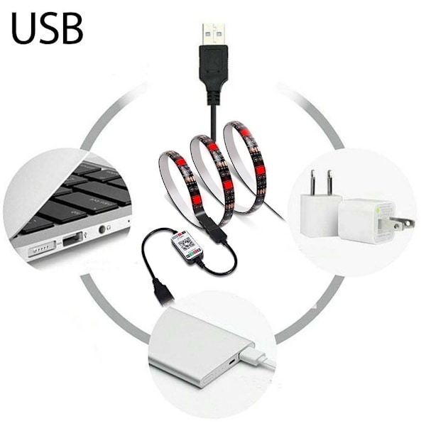 LED Lysstribe 5050RGB Farverig 5m