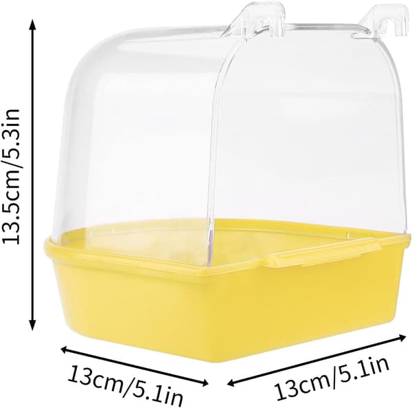 Tildekket fuglebad Halvsirkelformet - 14,5 × 13 × 13 cm (gul)
