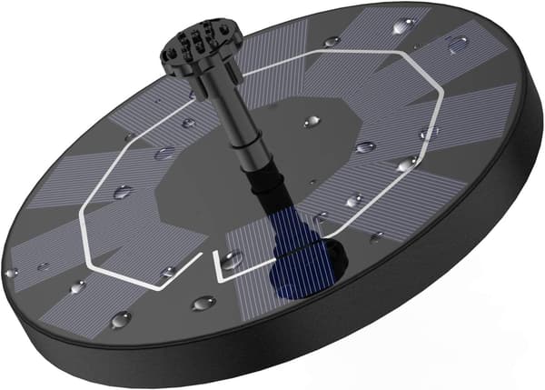 Solarfontene 2,5W Solardamspumpe med solcellepanel innebygd 800