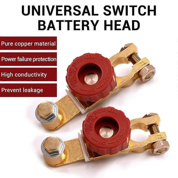 Bilbatteriafbryder Bilbatteriafbryder Hovedafbryder Batteriisolator Batterihovedafbryder Batteriterminal Batteriadapter Afbryder, 94mm