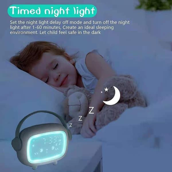 Barnevekkerklokke, søt vekkerklokke for barn Dag Natt Natt