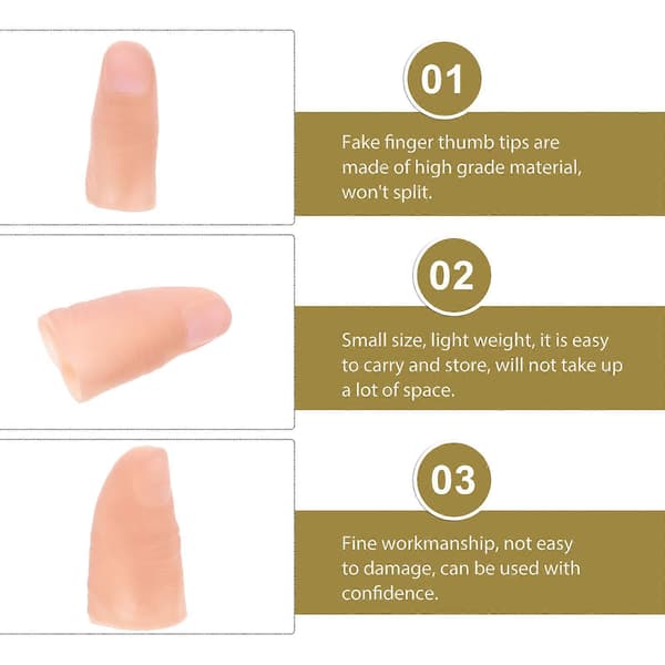 20 stk. kunstige fingerspidser, rekvisitter til sceneshow, tryllekunstnerfingermanchetter