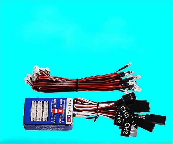 12 LED-lampor Styrbromssystem Belysningssats för TAMIYA 1/8 1/10 RC Lastbil