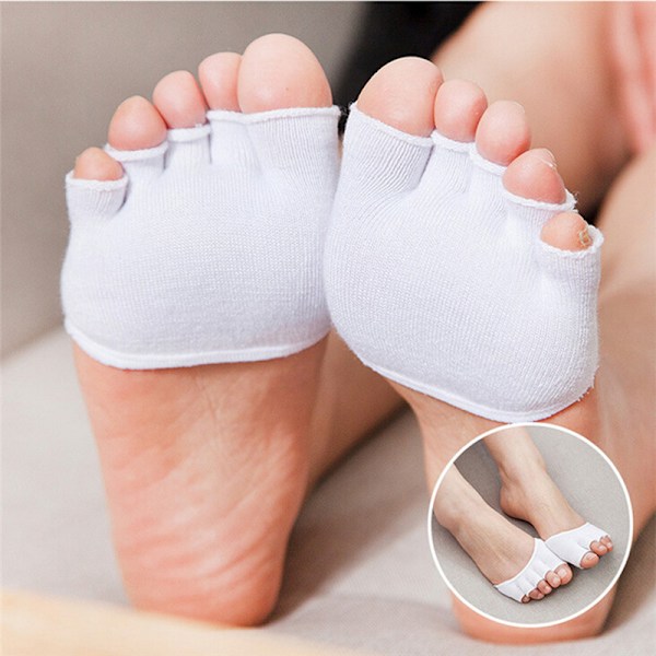 1 par Svedabsorberende Usynlig Blød Fodpleje Unisex Forfod Nu Nude 9*6cm