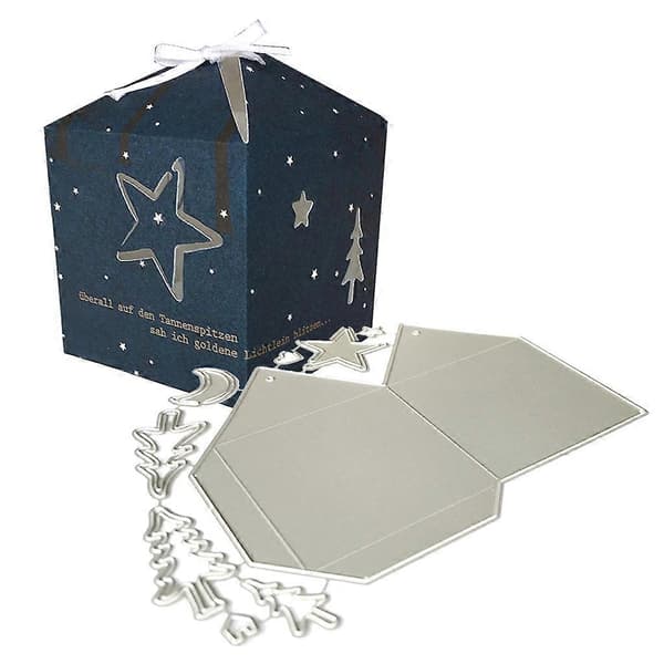 Træ Måne Stjerne Metal Skærestencils Scrapbooking DIY Album Stempel Prægning