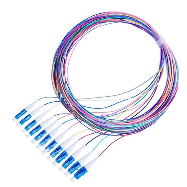 12 färger SC Bundle Pigtail Fiberoptisk Patchkabel/Pigtail 1.5M för FTTH FTTX