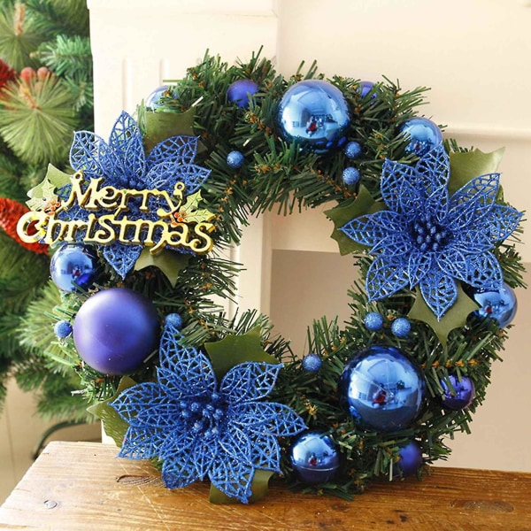 Ny julekrans 30cm Garland Juledekorasjon Elegant gull