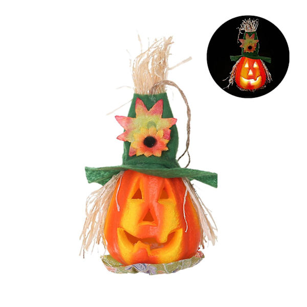 Jack-o'-lantern Pynt Gresskar Hage Hagearbeid Kreativ Gave Skum Vindusdekor Landmalt Keramisk Gresskar green hat