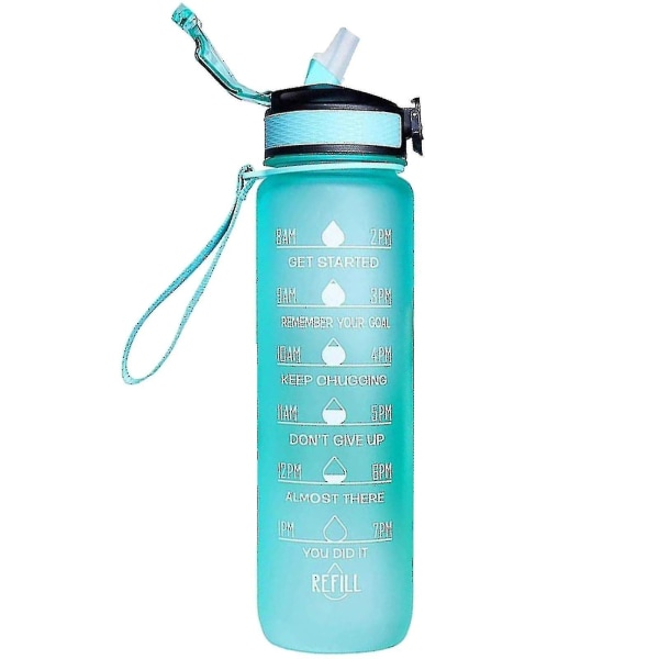 1000 ml ilmainen motivoiva urheilukannu aikamerkinnällä Fitness Gradient -värimuki Himmeä vesipullo ulkokäyttöön Style 11