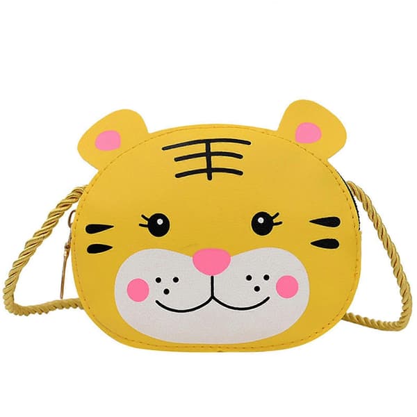 Söt myntväska för barn Tecknade djur Messenger Bag PU Läder Crossbody Bag