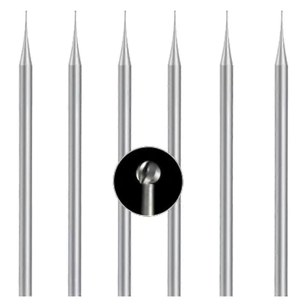 6 stk. kuglefræsersæt, 3/32 tommer kuglefræsere til smykkeudskæring (0,8 mm)