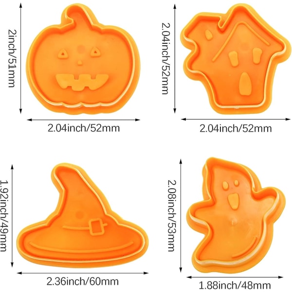 Halloween Cookie Cutter Set - 8 st Nonstick molds