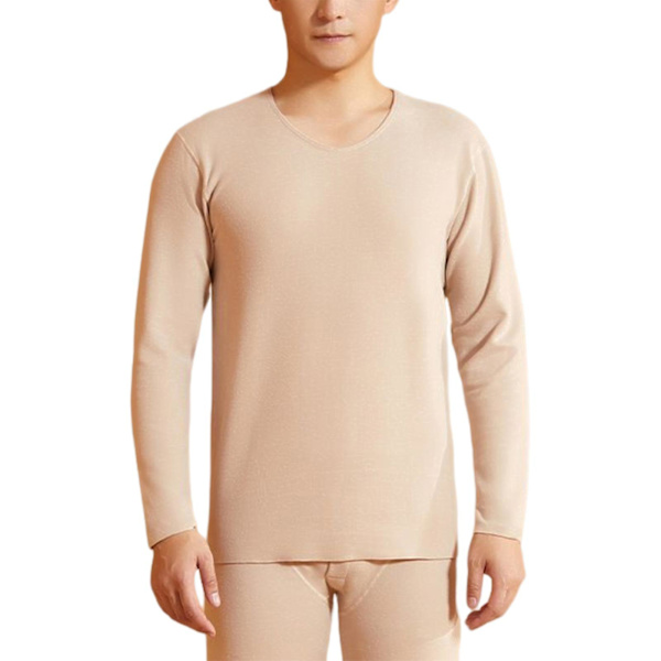 Nya thermal Herr Vinter Kvinnor Long Johns Set Fleece Håller Varma I Kall Väder Male Skin Color 2XL