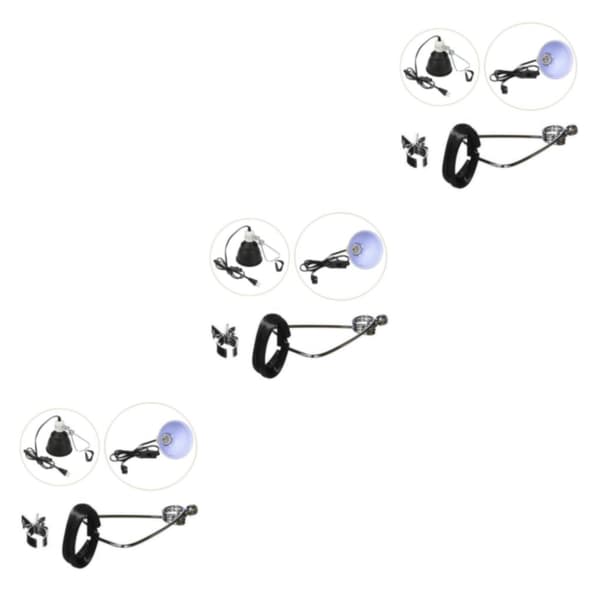 1/2/3 metall reptil värmelampa Clamp Fixture Värmestöd bas 3Set