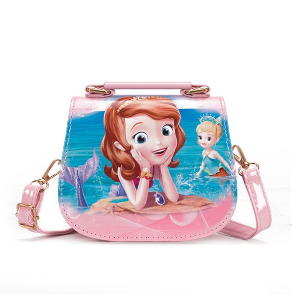 Messenger Bag Pu Plånbok Tecknad Tote Bag Barn Flickor Present Rosa