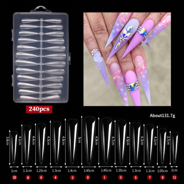 240 stk. Løsnegler Fake Nails 4 4