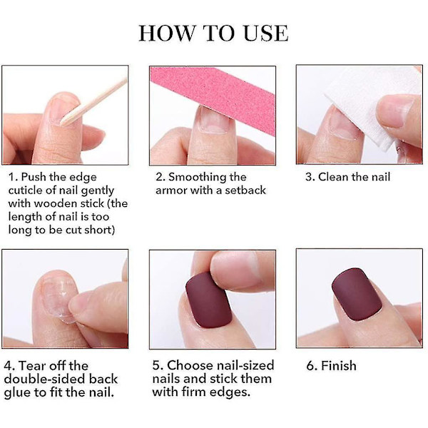 False Nails Rosa Lång Snö Glitter Press On Nails Stick On Nails