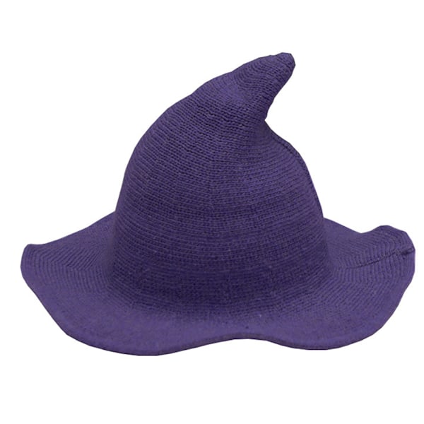 Kvinnor Häxhatt för Halloween Ull Hattar Bred brätte pire tickad Style 8 S