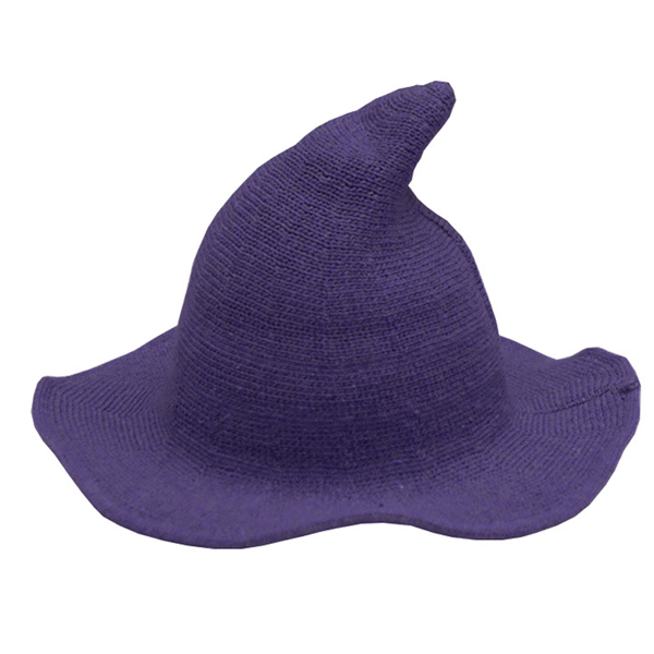 Kvinnor Häxhatt för Halloween Ull Hattar Bred brätte Spire Stickad