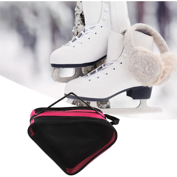 Hockey Skate Bag Triangle Mesh Skate Bag med glidelås Stor kapasitet 3 lag for oppbevaring qd