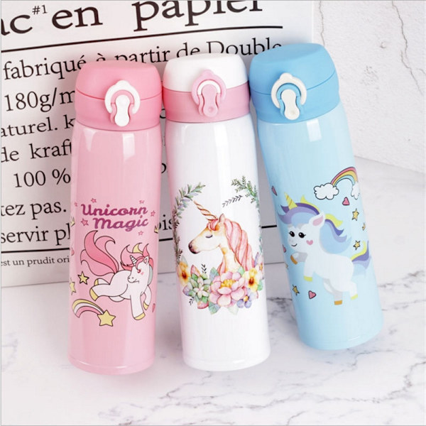 Vedenpullot 500ml Kapasiteetti Juomavesi Piirretty Yksisarvinen