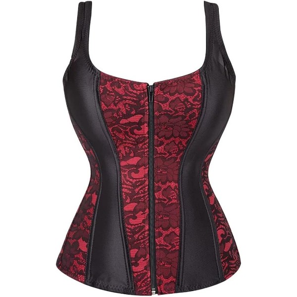 Korsetit naisille Overbust Bustier Top Gothic exy houlder Red 2928 S