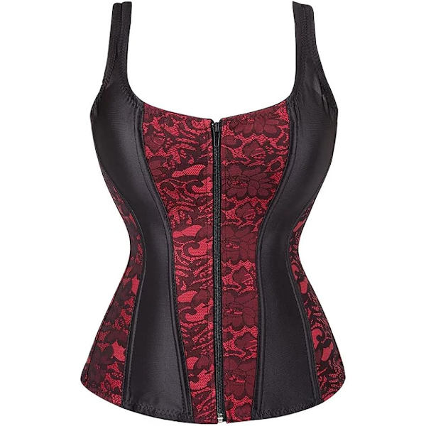 Korsetit naisille Overbust Bustier Top Gothic Sexy Shoulder Red 2928 M