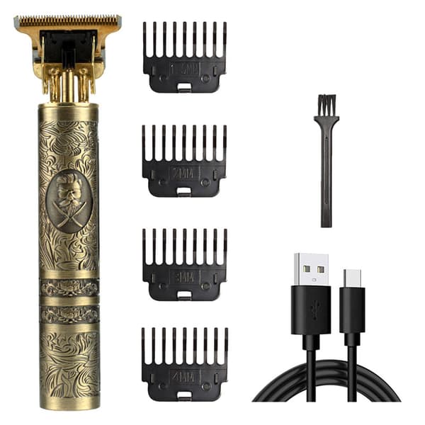 Outline Trimmer T-Blade Trimmer Grooming Kit Sett Oppladbar
