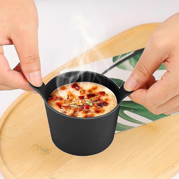 Silikone Ramekin Sæt med 4 til Airfryer, Pocherede Æggeforme, Mikrobølgeovn Æggeforme til Airfryer, Bageforme til Souffléretter, Cu-