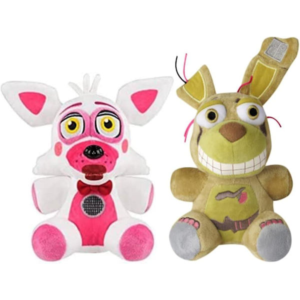 5 nätter plysch Freddy Bonnie Springtrap Fnaf fyllda presenter Funtime Foxy and Springtrap