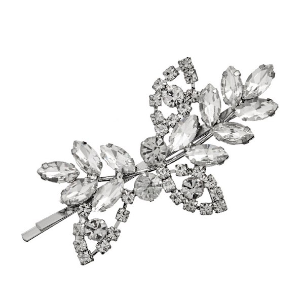 Rhinestone Brudhårklämmor Blad Bröllop Hårnålsbrud
