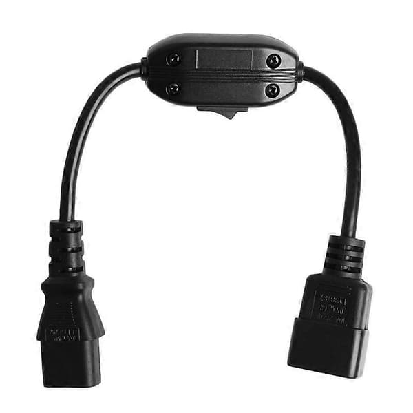 PDU UPS IEC 320 C14 uros-C13 naarasjatkojohto virtakytkimellä 30CM