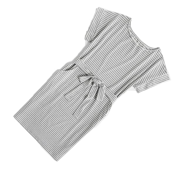 Familiekjoler Split Selesett Maa Gutter og Jenter Failj Klær for Going Beach Side grey stripes mom m