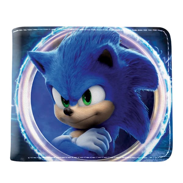 nime Sonic the Hedgehog PU läder plånbok korthållare lager A