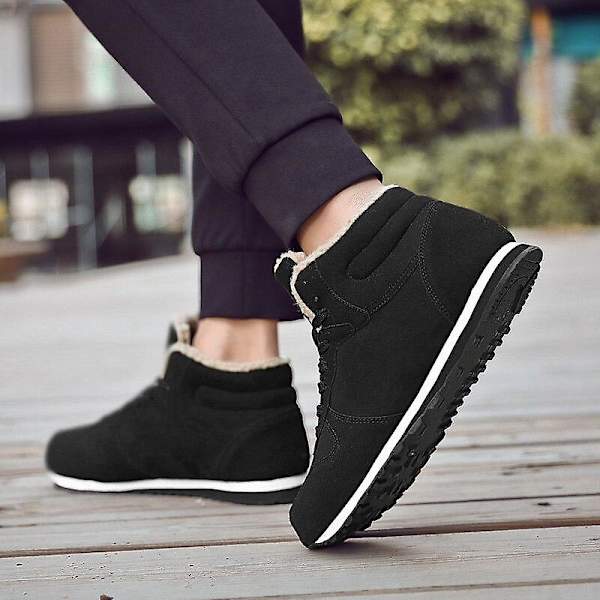 Vinterhålla varma utomhus ankelstövlar BLACK 46