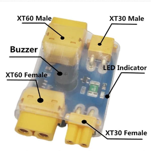 XT30 / XT60 Smart Smoke Stopper Kortslutningsbeskyttelsesplugg for FPV Drone Del, FPV Tilbehør
