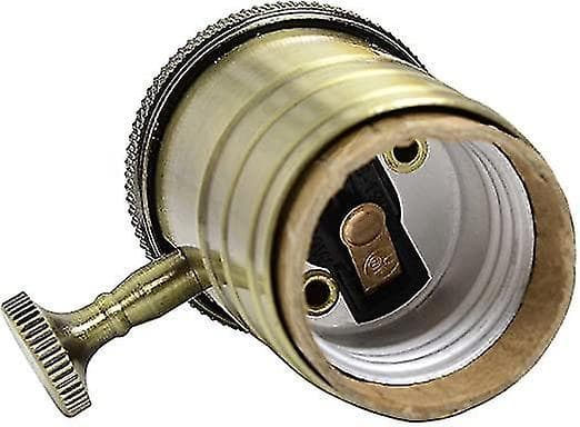 Antik Mässing Lamphållare Switch E27 Pendent Light