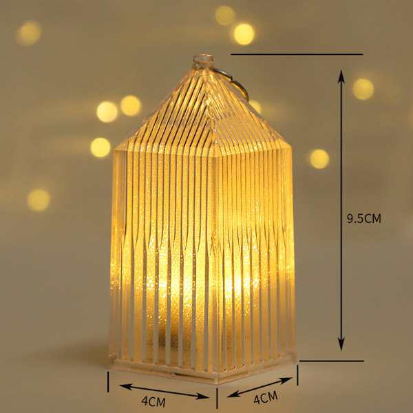 Halloween LED Lantern Light, liten retrostil Flameless scarecrow