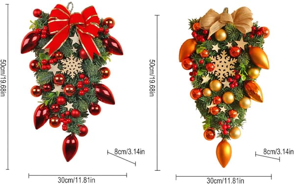 Christmas Teardrop Swag-krans