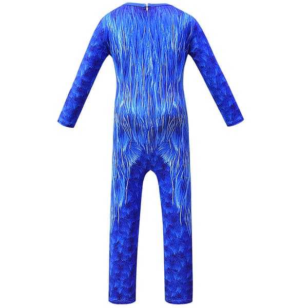 Kids Sonic Cosplay Tecknad Bodysuit Jumpsuit Handskar & Headpiece 110cm