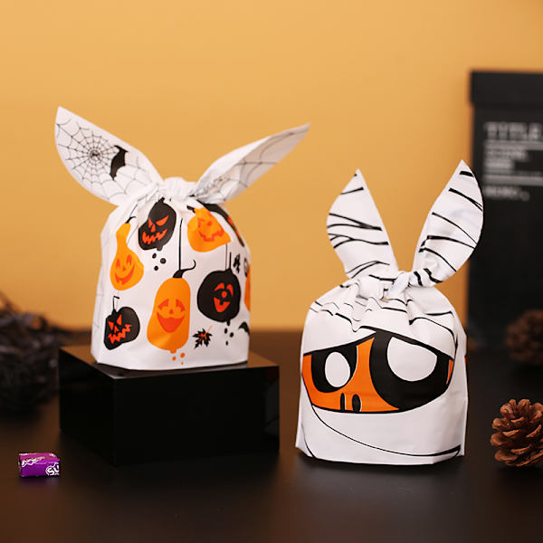50st Halloween Godispåsar Öron Plastpåse För Barn Present Biscu A3