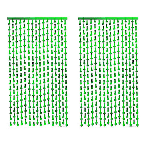 Ny foliegardin, möhippadekorationer - set om 2 green